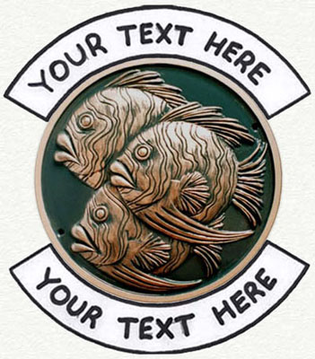 Sculptured fish house sign