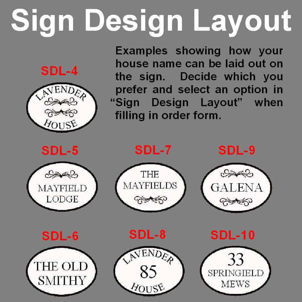 Oval House Sign 420mm x 290mm - Image 2