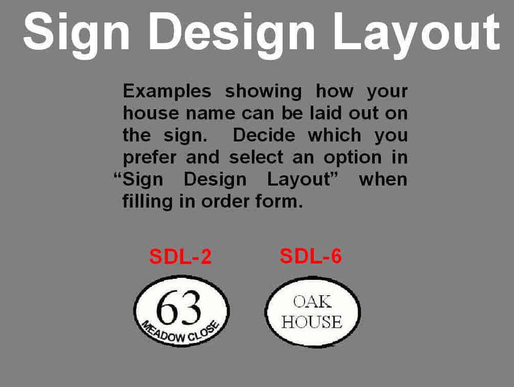 Oval House Sign 260mm x 190mm - Image 3