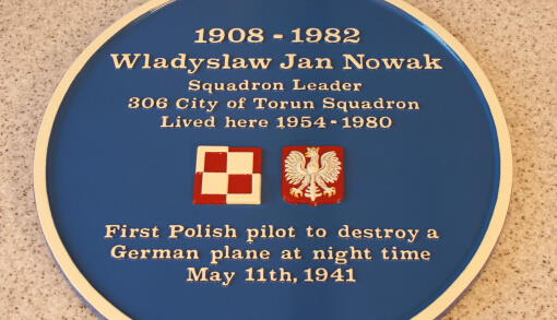 Commemorative blue plaque cast in aluminium