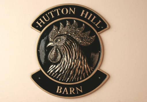 Commemorative blue plaque cast in aluminium