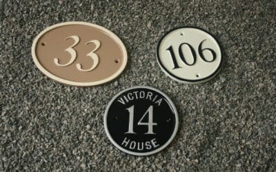 Metal House Number Signs