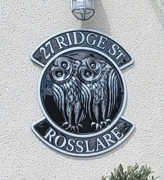 Large handmade house signs