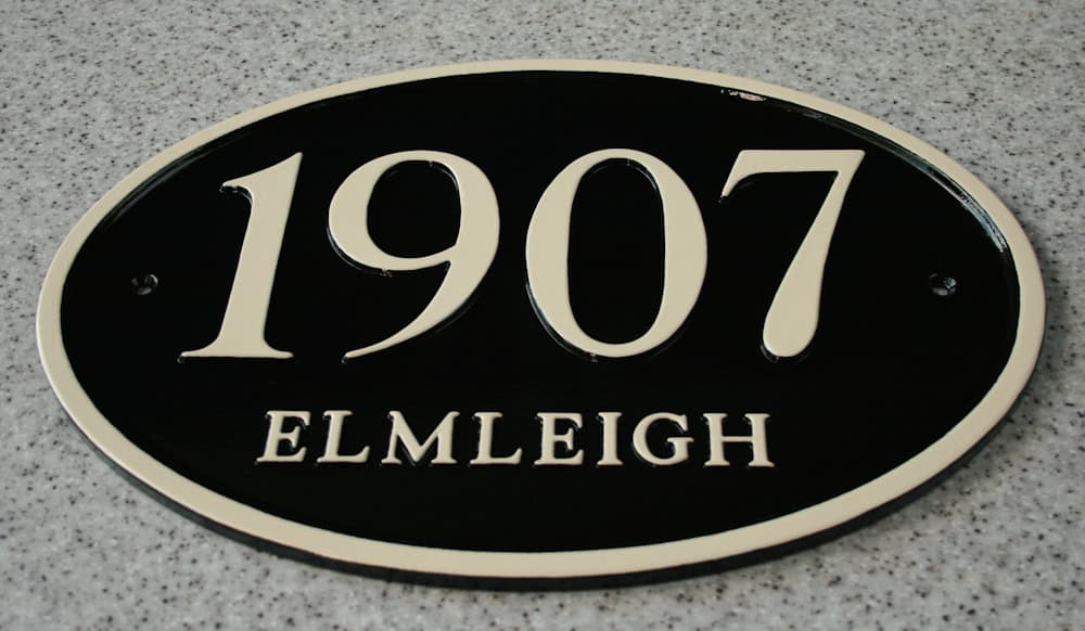 vintage looking house sign